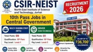 CSIR NEIST Recruitment (MTS and Driver) 2026 Notification, Application Link Here