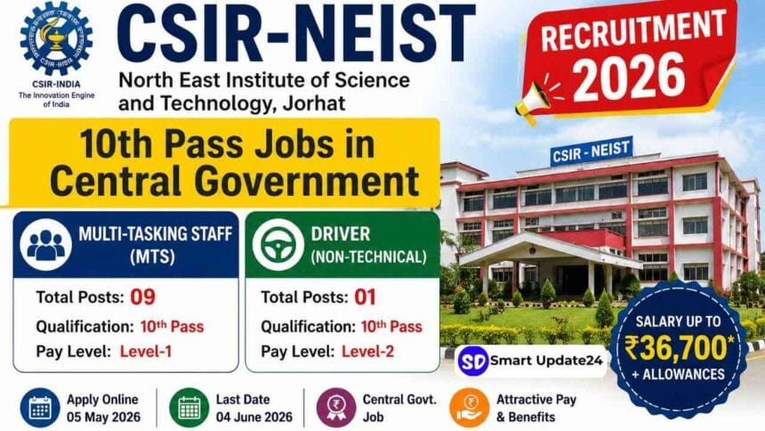 CSIR NEIST Recruitment (MTS and Driver) 2026 Notification, Application Link Here