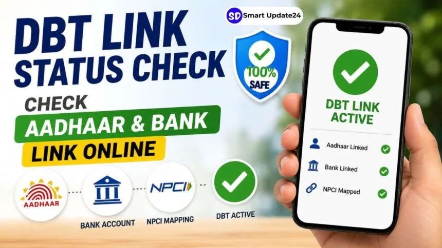 DBT Link Status Check 2026 How to Check Aadhaar NPCI Bank Linking Online
