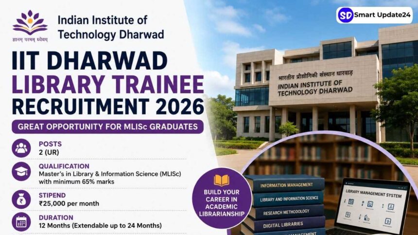 IIT Dharwad Library Trainee Recruitment 2026 Apply Online for MLISc Posts Before May 31