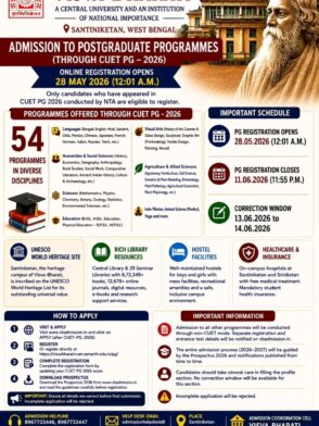 Visva-Bharati PG Admission 2026