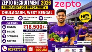 Zepto Recruitment Drive in Dhulagarh Packing, Picking and Scanning Jobs Open With Salary Up to 18,500