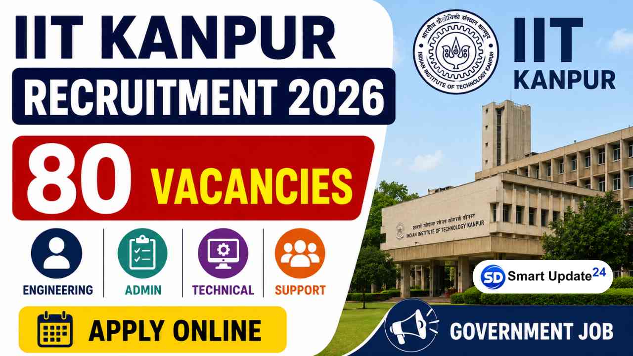 IIT Kanpur Recruitment 2026: Apply for 80 Regular Posts
