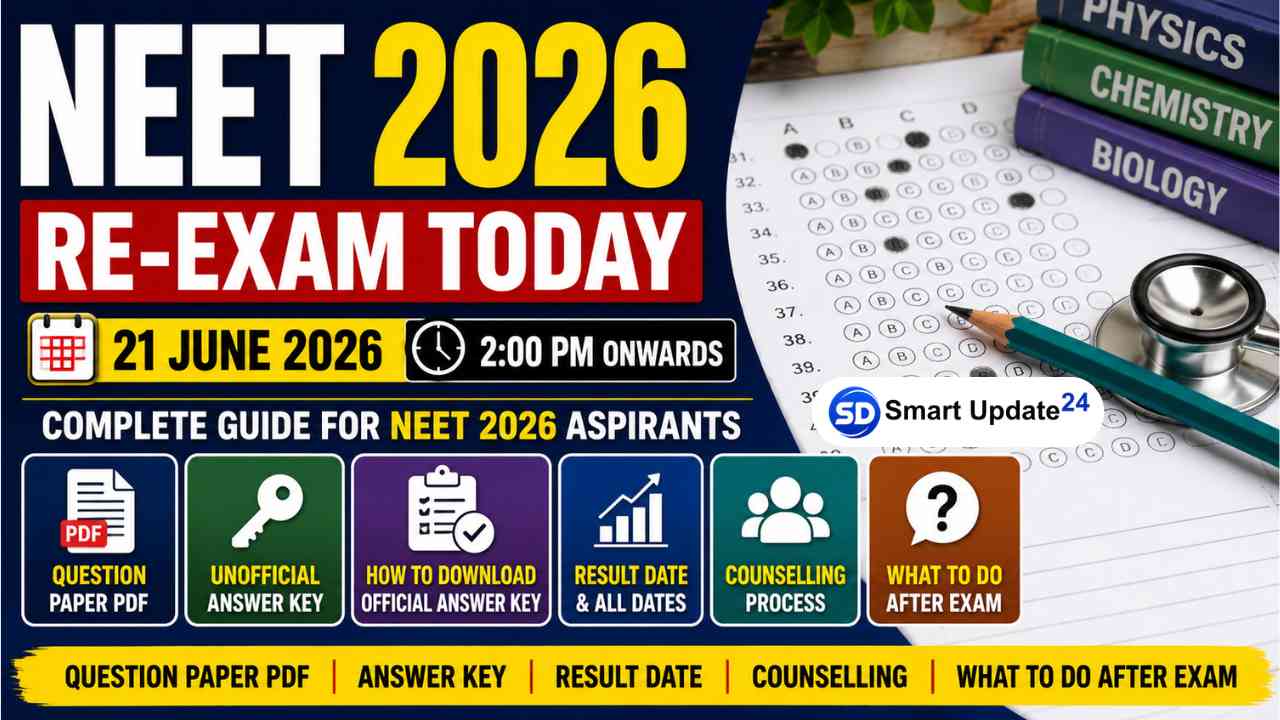 NEET 2026 Re-Exam 21 June Question Paper PDF, Answer Key