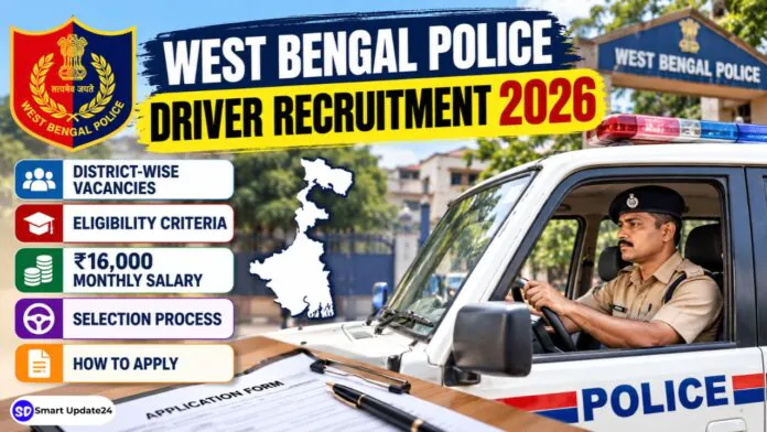 WB Police Driver Recruitment 2026 District-Wise Vacancies, Eligibility, Salary and How to Apply WB Police Driver Recruitment 2026 District-Wise Vacancies, Eligibility, Salary and How to Apply